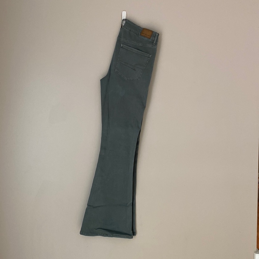 American Eagle Outfitters Dark Gray Flare Jeans
